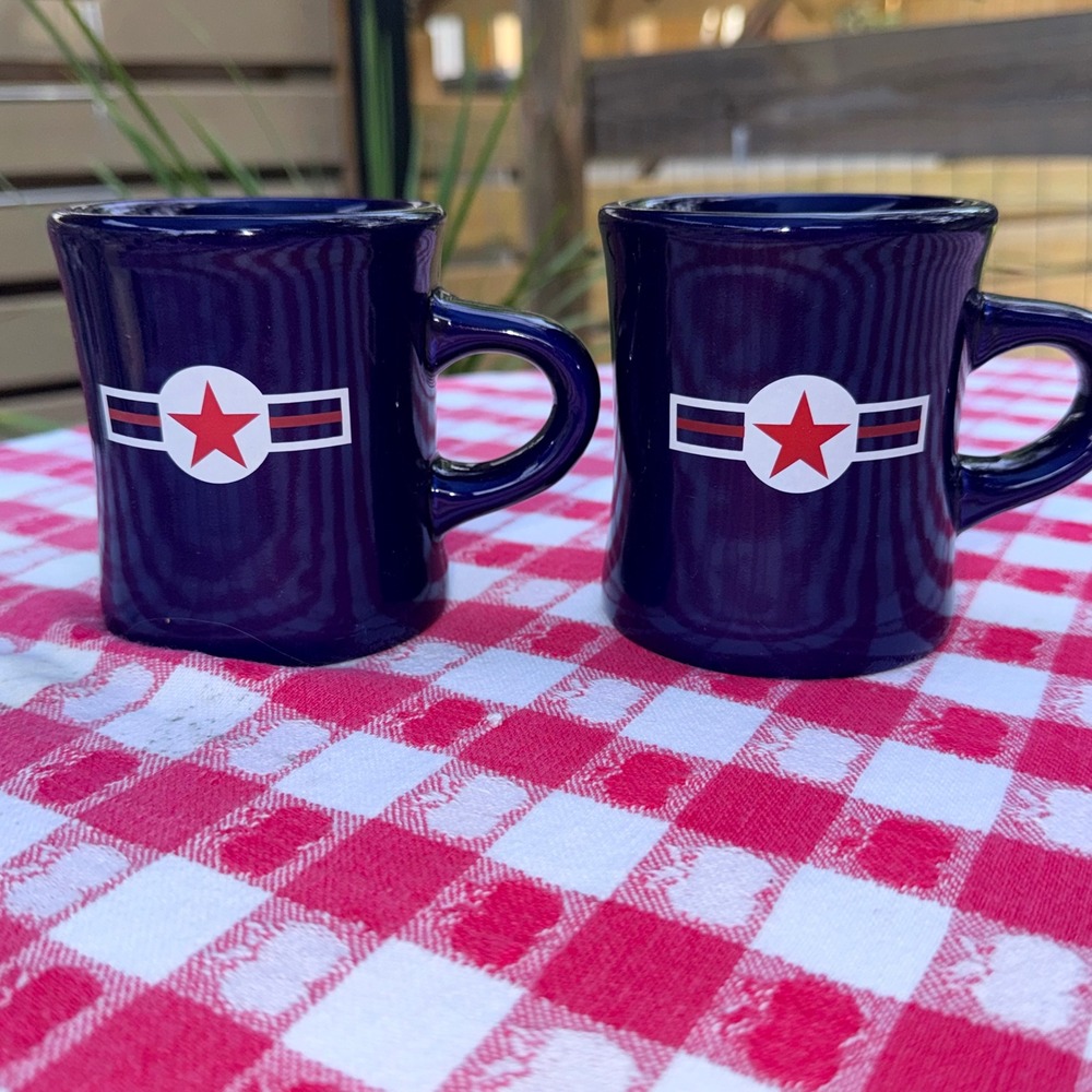 M-Ware Smithsonian Aviation Mug Set Blue Excellent Military Insignia